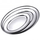 Edelstahl Servierplatte 35 cm - oval
