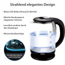 Glas Wasserkocher mit LED 1.8 Liter - 1500 Watt