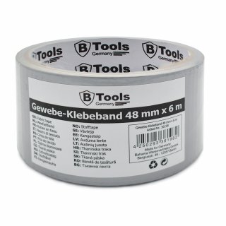 Gewebe-Klebeband 48 mm x 6 m - silber