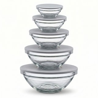 Glassch&uuml;ssel Set Vorratsbeh&auml;lter mit Deckel - 10-teilig -