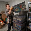 Aufbewahrungsbox mit integriertem Deckel  - 50 Liter - FOLDY -