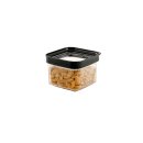 Vorratsdose mit Deckel - 550 ml - quadrat - CRYSTAL -