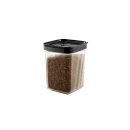 Vorratsdose mit Deckel - 1100 ml - quadrat - CRYSTAL -