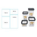 Vorratsdose mit Deckel - 1650 ml - quadrat - CRYSTAL -