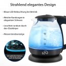 Glas Wasserkocher mit LED - 1.0 Liter