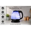 Glas Wasserkocher mit LED - 1.0 Liter