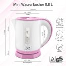Wasserkocher kompakt 0,8L Kunststoff - Rosa