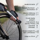 Fahrrad Luftpumpe - Alu - 30 cm inkl. Halterung & Schrauben