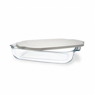 Auflaufform Glas mit Deckel - 2700ml - COMFORT- hoch