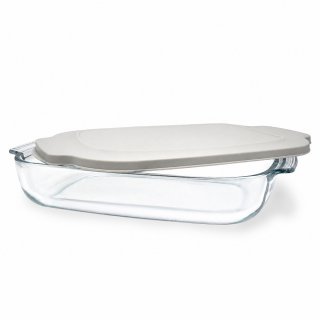 Auflaufform Glas mit Deckel - 3800ml - COMFORT- hoch