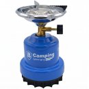 Campingkocher Metall mit Windschutz - Blau