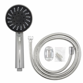 Duschbrause mit Schlauch 1,5 m "BLACK"
