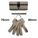 Sicherheits Zylinder 80mm (40/40) mit 5 Schlüsseln